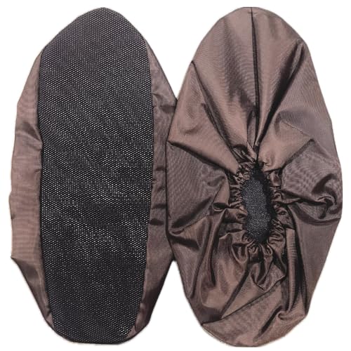 Jron 5 Pairs Premium Reusable Washable Shoe Cover Boot Covers for Contractors, (5 Pairs | US 12-14 For Shoes/US 11-13 For Boots, Brown) - color: Brown, size: 5 Pairs | US 12-14 For Shoes / US 11-13 For Boots