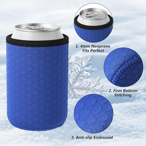 5 Pcs Insulated 12oz Can Sleeve, Reusable Can Cooler Sleeves, Non-slip Neoprene Beer Bottle Cover Holder for 12oz Standard Can Soda and Beer (Colorful1) - color: 12oz Colorful1