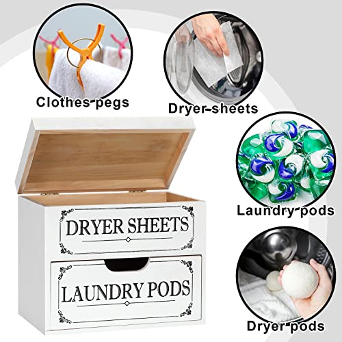 Tatuo Dryer Sheet Holder with Hinged Lid