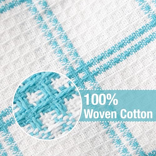 T-Fal Premium Waffle Dish Cloths: Highly Absorbent, Super Soft Long Lasting - 100% Cotton, 12"x13" Towel for Cleaning & Drying, (8-Pack), Breeze - color: Breeze, size: 8-Pack