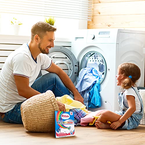 Binbata Color Grasper for Laundry 76 Count, Dye Catcher Color Absorber