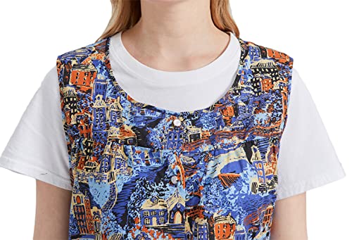 Nanxson Cobbler Apron for Women with Pockets,Cotton Smock with Buttons - color: Braunhouse, size: Small