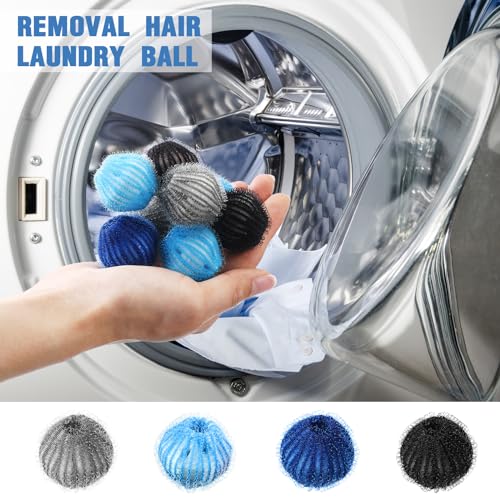 Blulu 12 Pieces Pet Hair Remover for Laundry, Gray Blue Color - color: Gray Blue Color