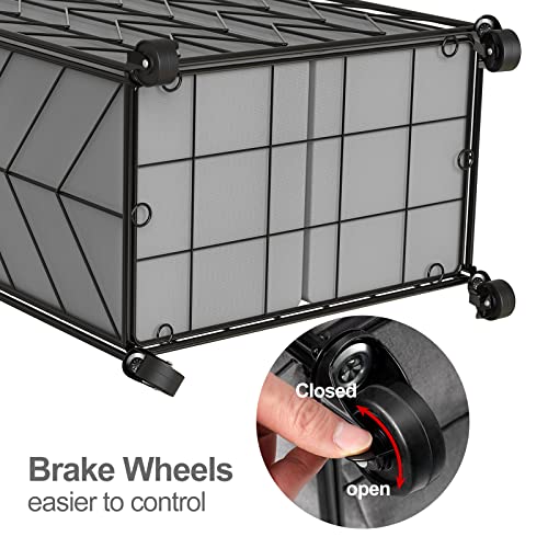 WOWLIVE Double Laundry Hamper with Lid, Rolling Laundry Basket with Wheels - color: Grey, size: 115l(22 X 13 X 26.4 Inches)