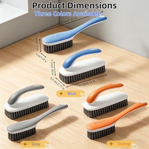 2 Pack Soft Bristle Cleaning Brushes Scrub Brush for Stains Laundry Brush - color: Gray