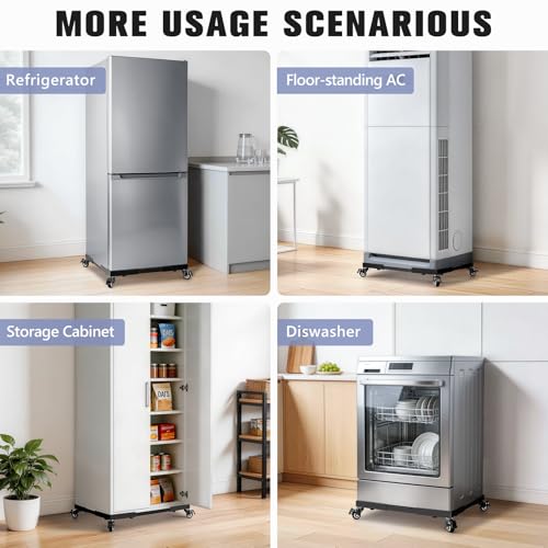 KEDSUM 700Lbs Mini Fridge Stand with Wheels, 21"-29" Stepless Adjustable