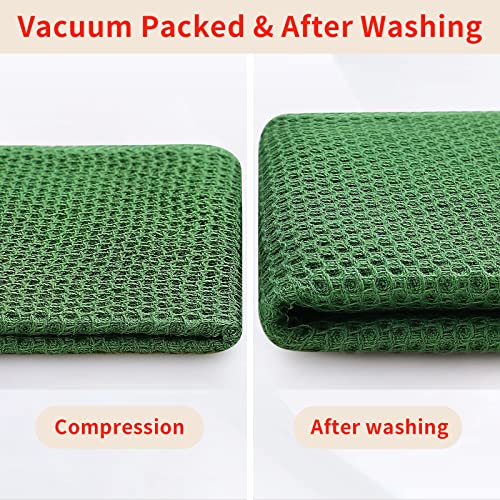 Homaxy 100% Cotton Waffle Weave Kitchen Dish Cloths 8-Pack, Grass Green - color: Grass Green, size: 12 X 12 - 8 Pack