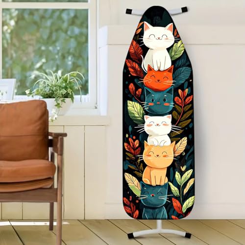 Nuxovilar Stacked Cats Leaves Ironing Board Cover 15x54 Polyester - color: Yhd01441