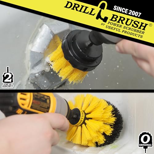 Bathroom Cleaning Brush Set - Brush Cleaning Tool - Clean Shower Brush - color: Yellow