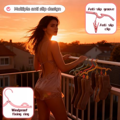 Foldable Hangers 4 Pack - Travel Hangers Collapsible Space Saving, Non-Slip Clothes Hangers with Removable Clips for Suitcase, Camping, Business Trips & Home Closet Organization Four Colors
