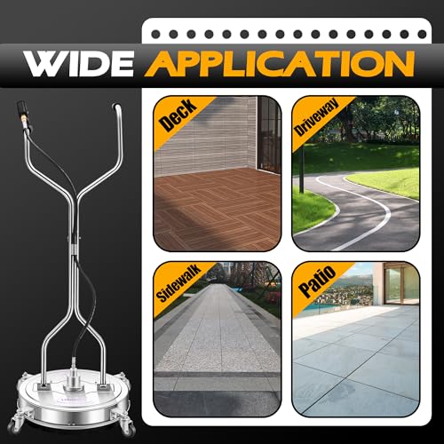 LidoDola 20'' Pressure Washer Surface Cleaner, Power Washer Accessory - size: 20 Inch Silver 1