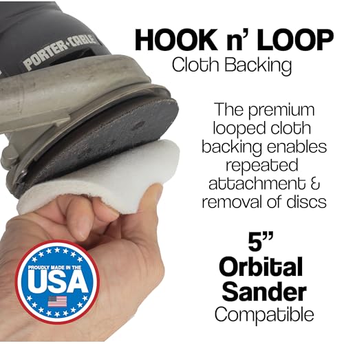 5" Abrasive Pad Hook & Loop Round Non-Woven 16 Pack Assortment - color: Assorted, size: 5" Round
