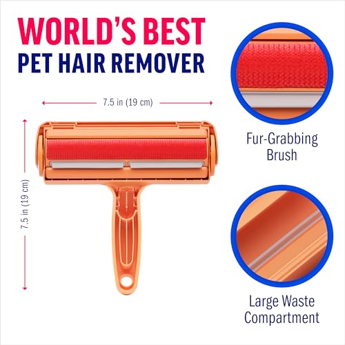 ChomChom Roller Pet Hair Remover – Original Size Reusable Lint Roller for Cat & Dog Hair on Furniture, Couch, Carpet, Car, Rugs & Bedding – Portable, Eco-Friendly (Cat) - color: Cat Pattern