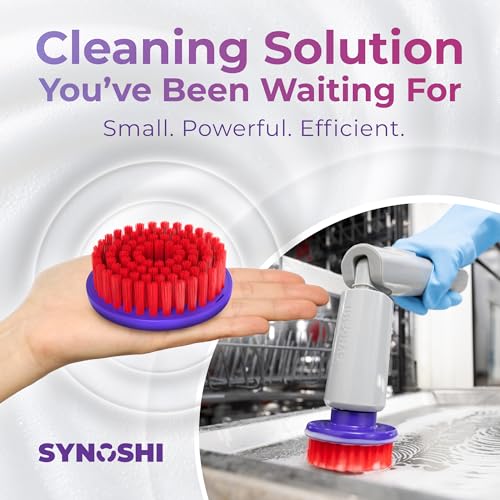 Synoshi PRO Round Brush Set (2 Units) for Electric Spin Scrubber - size: Synoshi PRO Round Brush