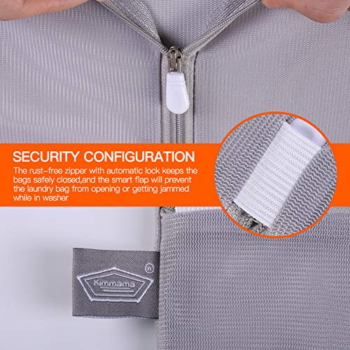 Lingerie Bag for Washing Delicates, Grey Laundry Bags for Delicates, 5Pcs - color: Grey, size: 2XL+1L+1M+1S