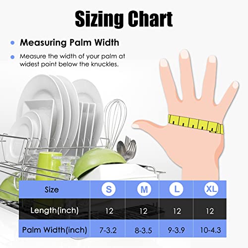 Rubber cleaning gloves 3 or 6 Pairs for Household,Reuseable dishwashing gloves for Kitchen. - color: Blue, size: X-Large (Pack of 6)