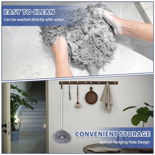 FONUNO Ceiling Fan Cleaner Duster High Ceiling Extended Fan Blade Cleaner - color: Gray