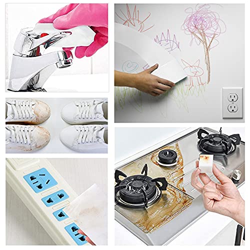 100Pack Magic Sponge Eraser, Extra Large Melamine Foam Sponge, Multi-Functional Household Cleaning Sponges, No Scratch Cleaning Pads for Kitchen, Oven, Bathroom, Bathtub, Sink, Wall, Shoes