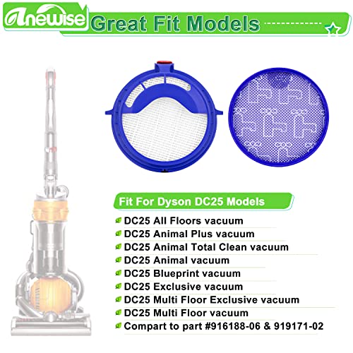 Anewise DC25 Filter for Dyson DC25 Ball Animal Multi Floor Upright Vacuum - size: DC25-1Set