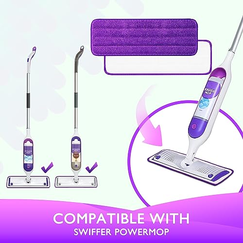 Reusable Power Mop Refill Pads Compatible with Swiffer PowerMop - color: 5 Pack (Purple)