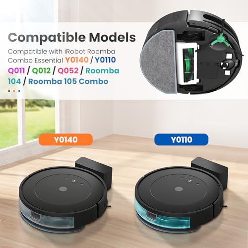 6 Pack Mop Replacement for iRobot Roomba 105 Combo & Essential Robot Vacuum - size: mop