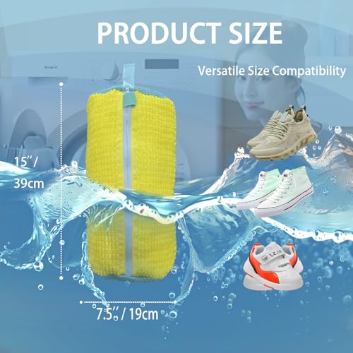 Shoe Washing Machine Bag, Yellow, 2pcs - color: Yellow