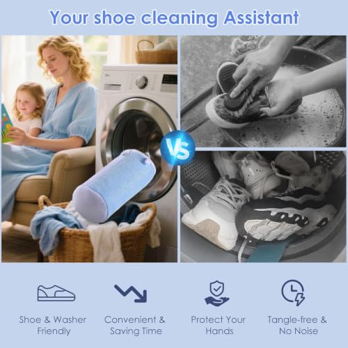 Large Shoe Washing Machine Bags for Sneakers & Tennis Shoes, Blue 2-Pack - color: Blue