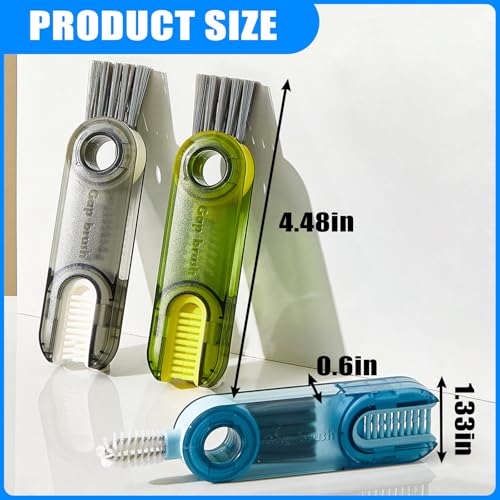 Cup Lid Gap Cleaning Brush 3PCS Bottle Brushes 3 in 1 Cup Lid Gap Cleaner Crevice Cleaning Brush Home Kitchen Crevice Cleaning Tools (3PCS Style 4) - color: 3pcs Style 4