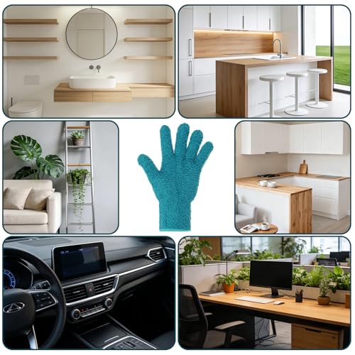 Nogeqi Microfiber Gloves for Plants, Reusable Plant Dusting Gloves