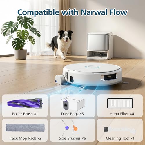 20-Pack Replacement Parts Accessories for Narwal Flow Robot Vacuum and Mop
