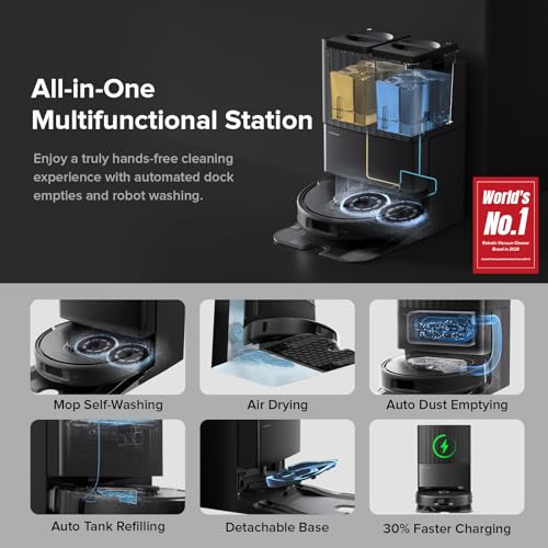roborock Qrevo Series Robot Vacuum and Mop, Upgraded from Qrevo S - color: Black01