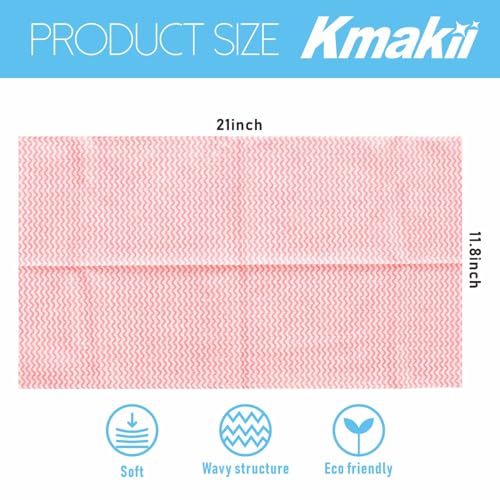 KMAKII Handi Wipe Reusable Cloths - Multi-Purpose Disposable Dish Cloths and Towels, Ultra Absorbent, Fast-Dry, Durable Cleaning Wipes for Kitchen and Home, 4colors, 11.8 x 21 inches, Pack of 80 - color: 3 Color