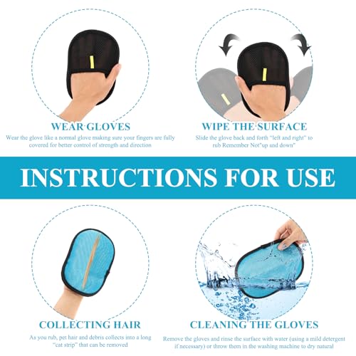 Pet Hair Removal Glove, Easy to Use, Electrostatic Pet Hair Remover, Reusable