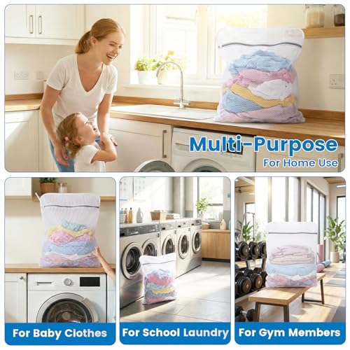 Dntorx 4 Pack XX-Large Mesh Laundry Bags for Delicates, 24 x 32 Inches - size: 4 XX-Large