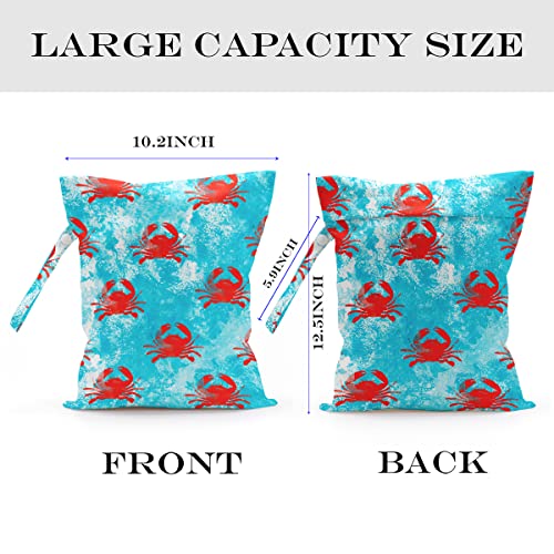 Wet Bag, Wet Dry Bag, Wet Bag for Swimsuit, Travel, Beach, Pool, Diapers, Dirty Yoga Gym Clothes, Makeup Bag, Waterproof Reusable Beach Bag Ocean Decor Starfish Sea Horse Anchor - color: starfish-05