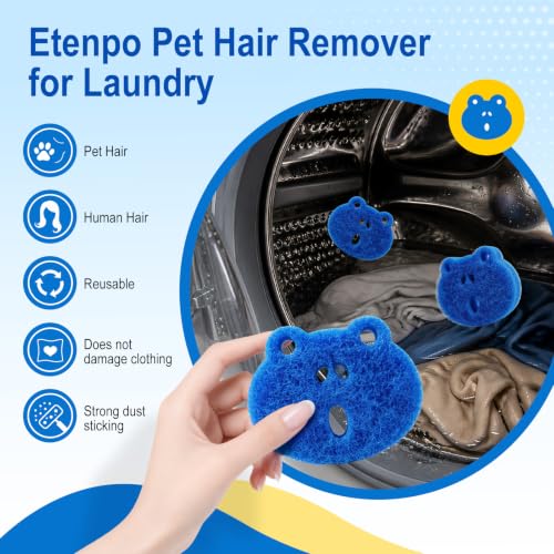 7 PCS Pet Hair Remover for Laundry, Reusable Dog Hair Remover Tool
