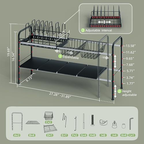 NETEL Expandable Under Sink Organizer,Pot and pan Organizer Under Cabinet - size: Multi-functional with pot holder
