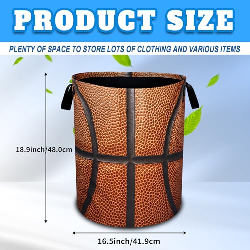 Basketball Laundry Basket Ball Texture Oxford Cloth Laundry Hamper - color: Basketball