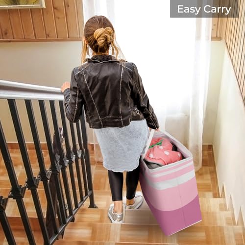 HomeHacks 2 Pack Large Laundry Baskets, Laundry Hampers Bags (Pink 75Lx2) - color: Pink, size: 75L