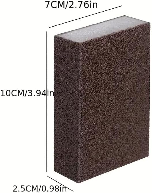1pc Emery Magic Wipe Sponge, Pot Bottom Cleaning Descaling lron Rust Removal Dishwashing, Scouring Pads, Power Decontamination, Kitchen Toilt Supplies Tool - color: Brown