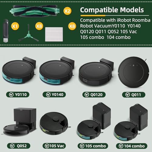 19 Pack Replacement Parts for iRobot Roomba 105 & 104 Series Robot Vacuum - size: 104 accessories
