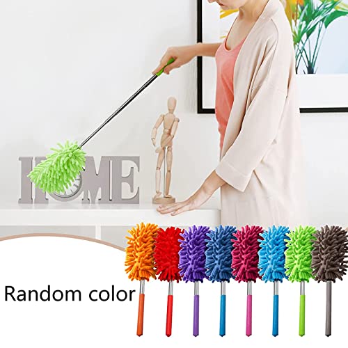 11'' to 31'' Extendable Telescoping Microfiber Duster Bendable Brush Washable Dusting Brush for Office Home Car
