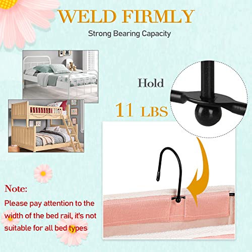 Bedside Caddy Bedside Storage Bag for Headboards/Bunk Bed - color: Light Pink
