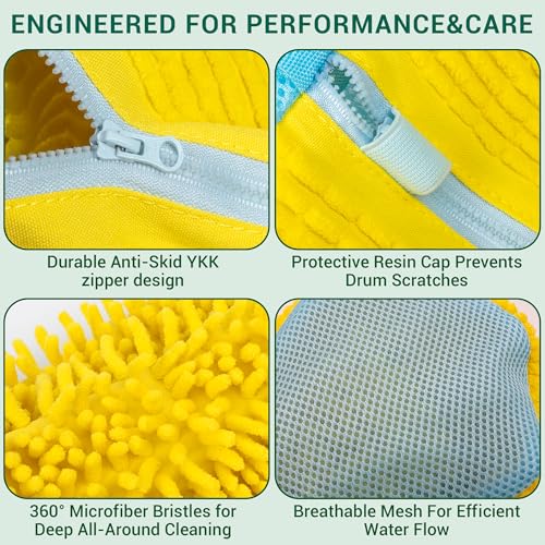 Shoe Washing Machine Bag - Set of 2 Shoe Bags, 360° Deep Clean Shoes Laundry, Reusable Shoe Bag for Washer, Sneaker washing machine bags, Yellow - color: Yellow
