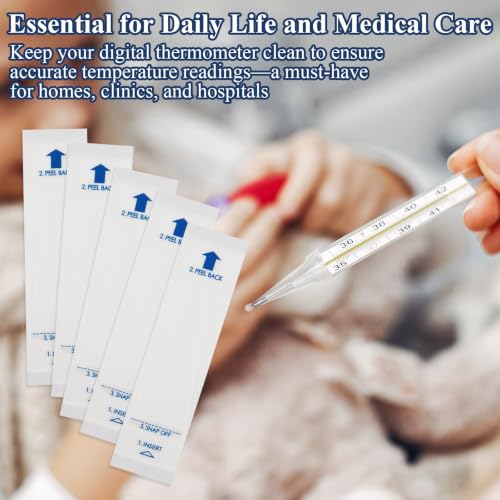 100 Pack Thermometer Probe Covers,Disposable Thermometer Sleeves,Universal