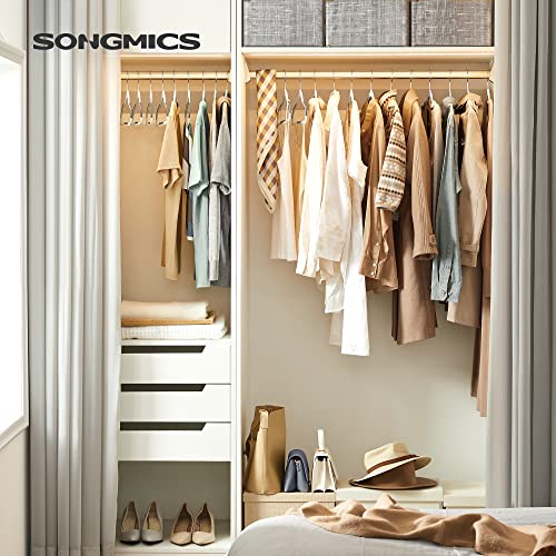 SONGMICS Plastic Clothes Hangers, Pack of 50, Space-Saving - color: Cloudwhite + Darkgray, size: 50 Pack