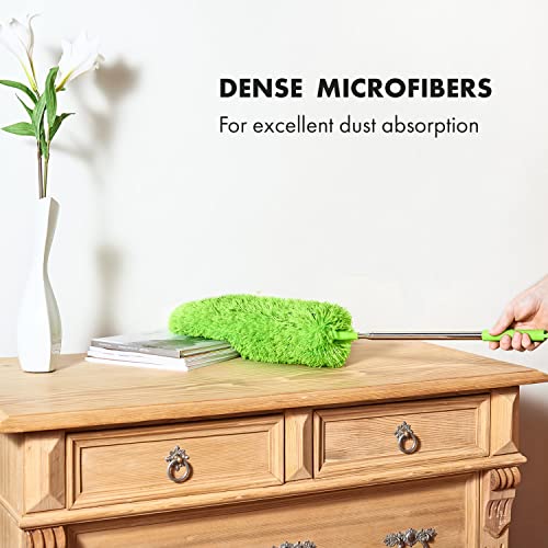 Gütewerk 2X Replacement Heads for Microfiber Feather Duster, Green - color: Replacement Head - Green, size: 2 replacement heads