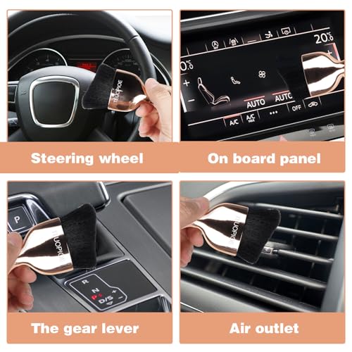 Car Detailing Brush for Interior Dusting and Air Vents,Gold - color: Rose Gold