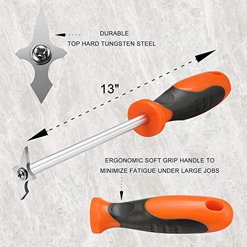 Grout Removal Tool, Caulking Removal Tool, Grout Cleaner, Scraper, Scrubber Brush, Tile Joint Cleaning Brush, Remove Grout or Cleaning for Tile Joints and Seams or Corner