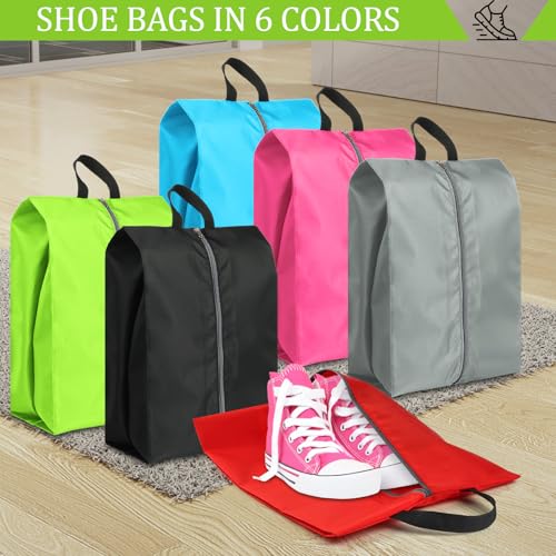 Shoe Bags for Travel, Set of 4 Pack Shoe Travel Bags for Packing Large - color: Mixcolor